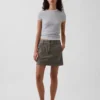 Gonnellina-pantaloncino utility a vita alta