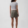 Gonnellina-pantaloncino utility a vita alta