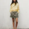 Gonnellina-pantaloncino utility a vita alta