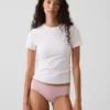 Hipster cheeky in morbidissimo cotone biologico elasticizzato con bordi in pizzo