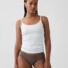Hipster cheeky in morbidissimo cotone biologico elasticizzato con bordi in pizzo