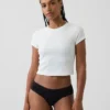 Hipster cheeky in morbidissimo cotone biologico elasticizzato con bordi in pizzo