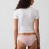 Hipster cheeky in morbidissimo cotone biologico elasticizzato con bordi in pizzo