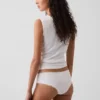 Hipster cheeky in morbidissimo cotone biologico elasticizzato con bordi in pizzo