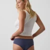 Hipster cheeky in morbidissimo cotone biologico elasticizzato con bordi in pizzo