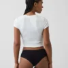Hipster cheeky in morbidissimo cotone biologico elasticizzato con bordi in pizzo