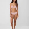 Hipster cheeky in morbidissimo cotone biologico elasticizzato con bordi in pizzo