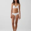 Hipster cheeky in morbidissimo cotone biologico elasticizzato con bordi in pizzo