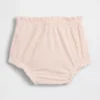 I primi preferiti del bebè: bloomers con volant a costine sottili