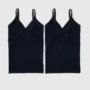 Ingrid and Isabel Basics Premaman: set da 2 canotte da allattamento senza cuciture con scollo incrociato