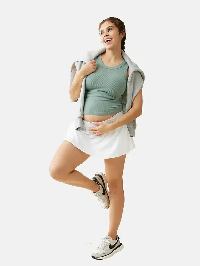 Ingrid e Isabel: la gonna-pantaloncino sportiva Premaman Challenger