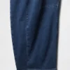 Jeans a cavallina in maglia a vita alta