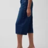 Jeans a culotte a vita alta con cintura
