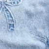 Jeans a ferro di cavallo con fiocco per neonato & bebè