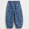 Jeans a ferro di cavallo con motivo floreale per neonato & bebè