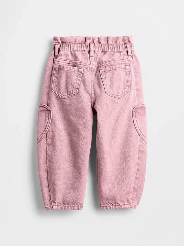 Jeans a ferro di cavallo con tasca a cuore per neonato & bebè