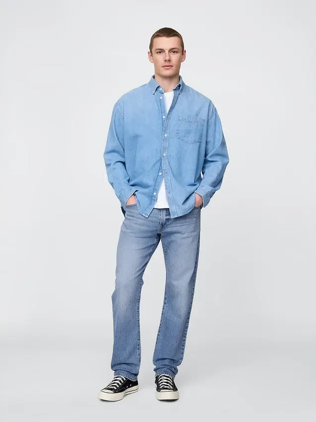 Jeans a gamba dritta