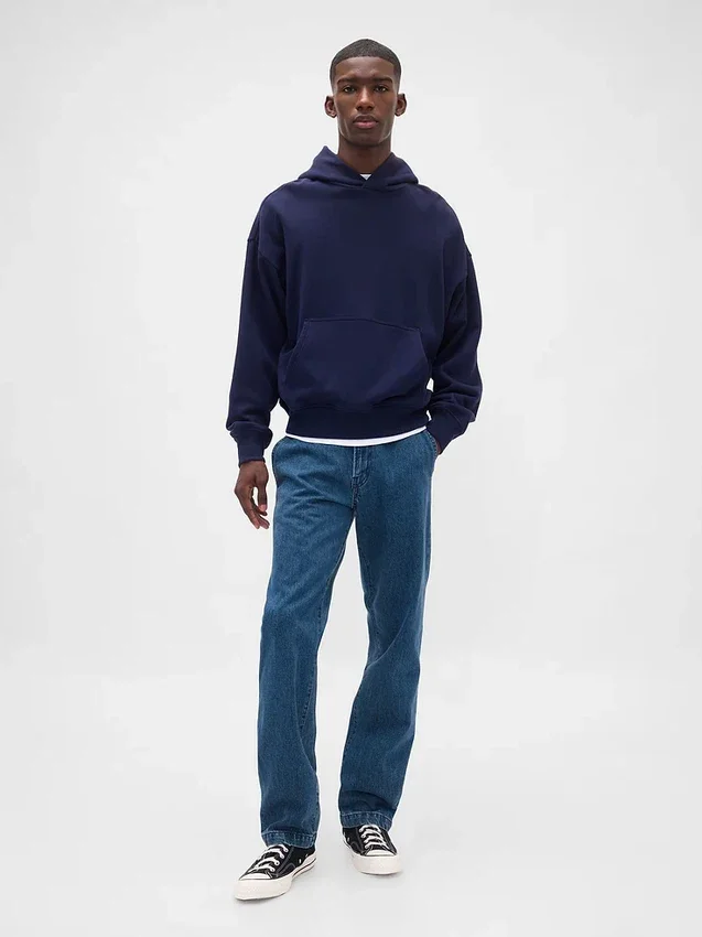 Jeans a gamba dritta dal taglio morbido