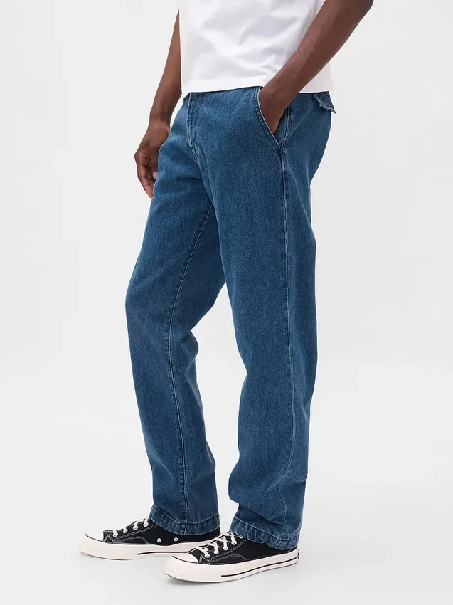 Jeans a gamba dritta dal taglio morbido