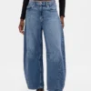 Jeans a vita alta a forma di ferro di cavallo