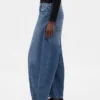 Jeans a vita alta a forma di ferro di cavallo