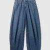 Jeans a vita alta a forma di ferro di cavallo