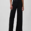 Jeans a vita alta con gamba larga