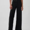 Jeans a vita alta con gamba larga