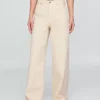 Jeans a vita alta con gamba larga