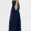 Jeans a vita alta con gamba larga