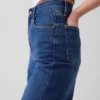 Jeans a vita alta con gamba larga
