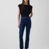 Jeans a vita alta con gamba svasata