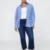 Jeans a vita alta con gamba svasata