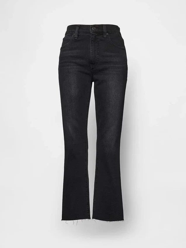 Jeans a vita alta con gamba svasata