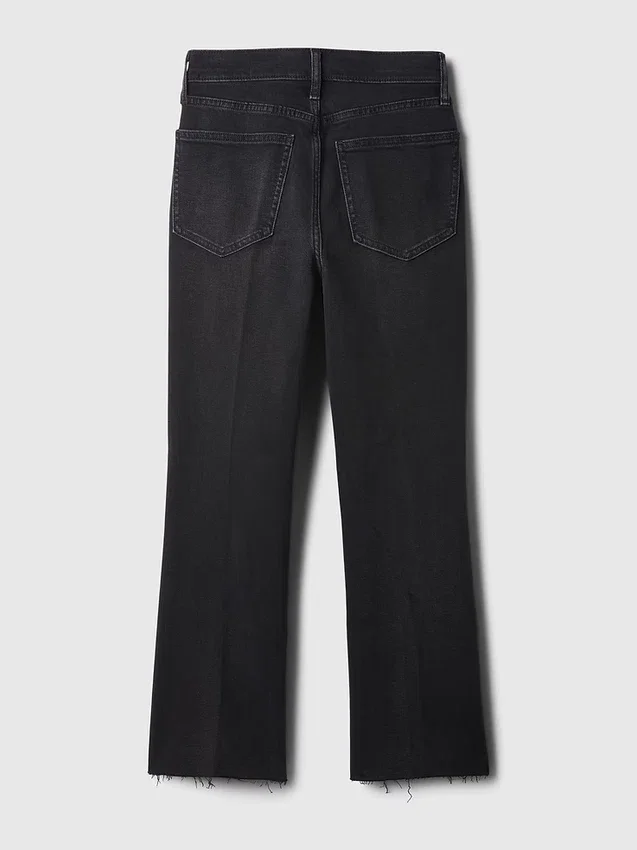 Jeans a vita alta con gamba svasata