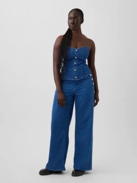 Jeans a vita alta con pinces e gamba larga GAP × Hfr di Atelier Ndigo