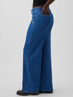 Jeans a vita alta con pinces e gamba larga GAP × Hfr di Atelier Ndigo