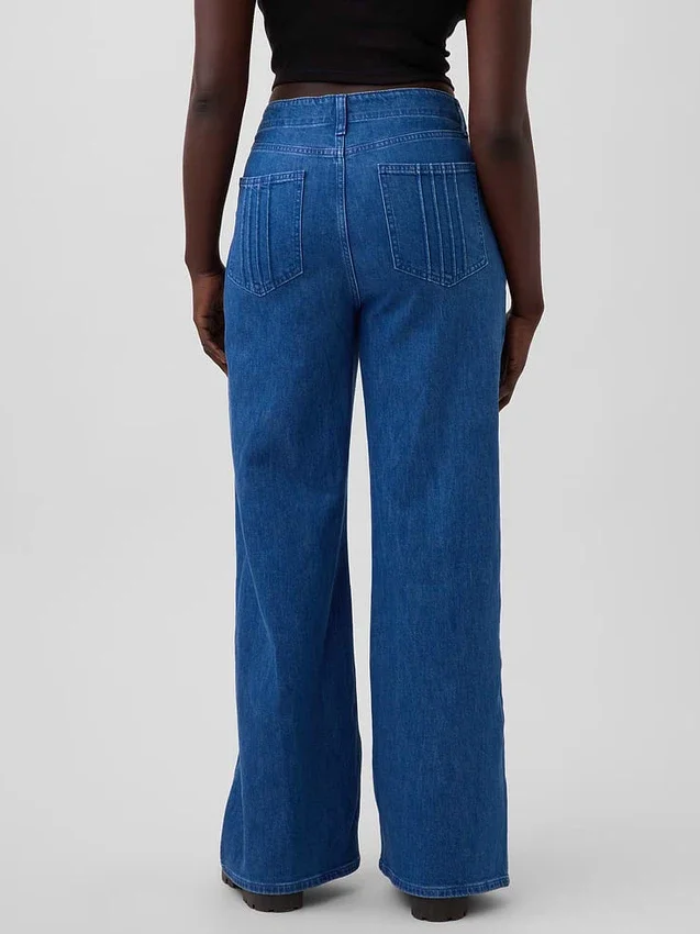 Jeans a vita alta con pinces e gamba larga GAP × Hfr di Atelier Ndigo