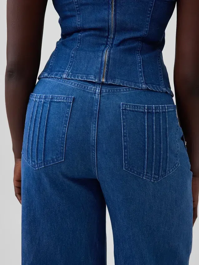 Jeans a vita alta con pinces e gamba larga GAP × Hfr di Atelier Ndigo