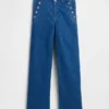 Jeans a vita alta con pinces e gamba larga GAP × Hfr di Atelier Ndigo