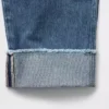 Jeans a vita alta con risvolto