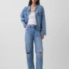 Jeans a vita alta dal taglio a botte