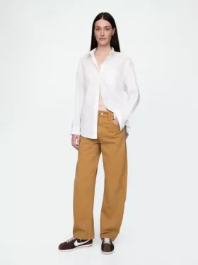 Jeans a vita alta dal taglio a botte