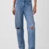 Jeans a vita alta dal taglio a botte