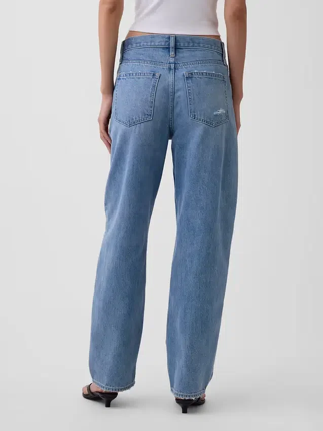 Jeans a vita alta dal taglio a botte