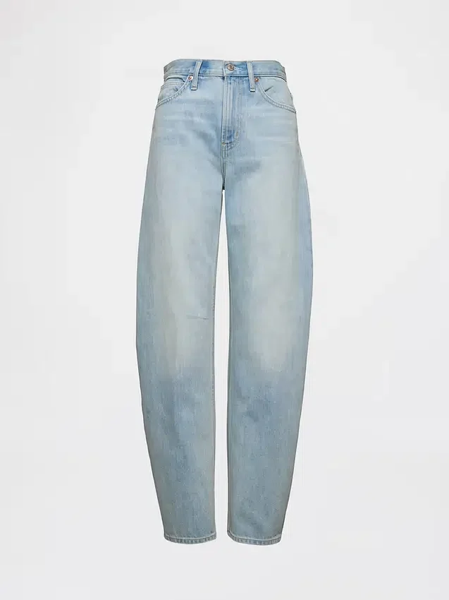 Jeans a vita alta dal taglio a botte