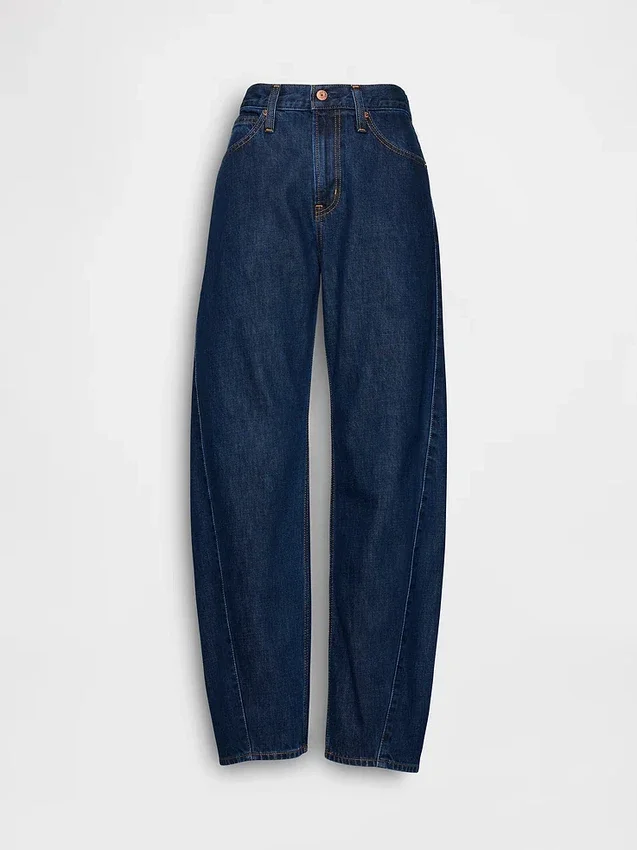 Jeans a vita alta dal taglio a botte
