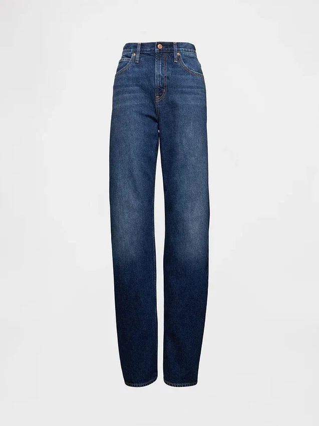 Jeans a vita alta dal taglio a botte