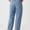 Jeans a vita alta dal taglio a botte