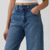 Jeans a vita alta dal taglio a botte